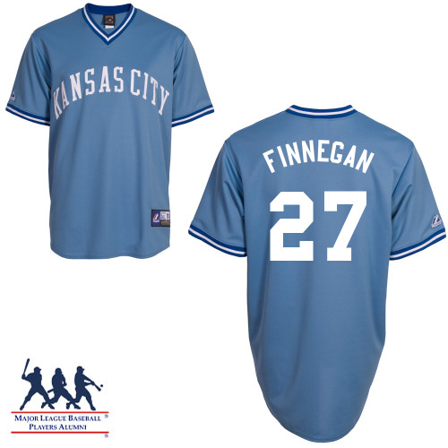 Brandon Finnegan #27 Youth Baseball Jersey-Kansas City Royals Authentic Alternate 1 Blue Cool Base MLB Jersey